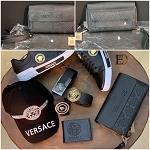 FASHION BLACK VERSACE MEN'S LEATHER BAG 