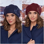 Hat Burgundy  wool