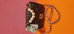 BADGLEY MISCHKA BAG ORIGINAL WITH PEARLS HANDLE