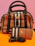 BURBERRY BROWN DESIGNER FASHION WOMEN BAG WITH WALLET 