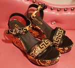 Summer sandal black yellow 71ver