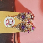 HANDMADE CLEOPATRA AMETHYST EARRINGS WITH RONDELLE CRYSTAL 