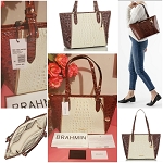 MEDIUM ASHER CRYSTAL DASH WOOD BRAHMIN BAG 