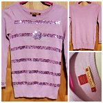 APPLE BOTTOMS PINK FASHION SEQUIN GIRL SWEATER 