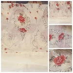 WHITE GEPUR WITH ROSE CURTAIN 