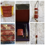 VINTAGE YVES SAINT LAURENT YSL OPIUM PENDENT NECKLACE TASSEL MINI BOTTLE 