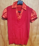 COOL ATTITUDE RED FASHION WOMEN BLOUSE 