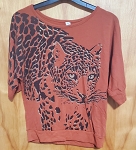 BEAUTES ORANGE LEOPARD STYLE FASHION GIRL TOP 