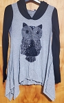 JOYCE LESLIE GRAY BLACK WOMEN TOP 