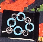 VINTAGE YSL BLUE CHOKER BRACELET 