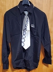 BLACK  MEN'S SHIRT  VITTORINO WITH TIE 