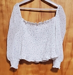 DIVIDED H&M WHITE POLKA DOT WOMEN BLOUSE 