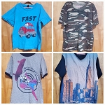 BUNDLE FASHION SUMMER DESIGNER BOYS TOPS  5PC 