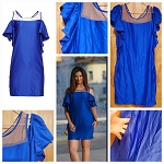 BLUE SUMMER FASHION WOMEN DRESS #64