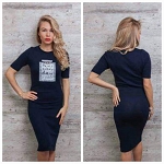  KNIGHT BLUE FASHION DESIGNER WOMEN DRESS #120 