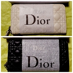 DIOR BLACK OR BEIGE LEATHER WALLET 