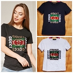 BLACK OR WHITE FASHION WOMEN TOP WITH SPARKLY DECOR 