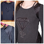 FASHION DESIGNER WOMEN GRAY TOP 