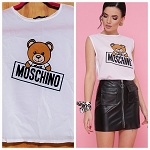 SUMMER  FASHION MOSCHINO TOP WITH BEAR 