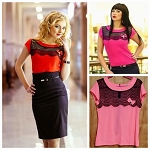 RED OR PINK OR LIGHT PINK FASHION DESIGNER WOMEN BLOUSE 