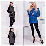 FASHION WOMEN WOOL JACKET WITH RHINESTONES  