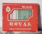 Vintage Royal Washable All Plastic Playing Cards 2 Decks in Original Packaging