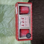 RAE DUNN WINTER WHISPER  2 CANDLES AND CAR AIR FRESHENER 