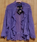 CONNECTED APPAREL FASHION WOMEN SHAWL PURPLE SIZE 4 ***