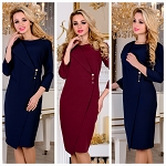 CLASSIC WOMEN DRESS BLUE OR BURGUNDY  # 17