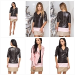 LEATHER FASHION DESIGNER WOMEN DRESS #71