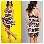 SUMMER FASHION FLOWERS WOMEN DRESS # 155