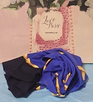 VINTAGE PALOMA PICASSO LARGE BLUE SCARF RARE ***