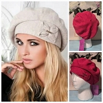 FASHION DESIGNER WOMEN PINK HAT BERET  ***