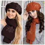 DESIGNER MODERN WOMEN BERET RED OR BROWN ***