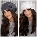 FASHION DESIGNER WOMEN HAT WITH RHINESTONES DECOR ***
