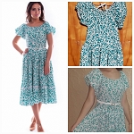 GREEN SUMMER FASHION WOMEN DRESS COTTON (45)