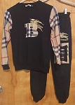 BURBERRY BLACK FASHION UNISEX KIDS SUIT SET ***