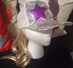 HANNAH MONTANA WHITE HAT WITH HAIR FOR GIRL (DISNEY) 