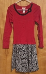 BONNIE JEAN RED BLACK FASHION GIRL DRESS