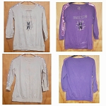 PURPLE AND WHITE FASHION GIRL TOP