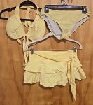 YELLOW FASHION GIRL SWIMWEAR 3PC ***