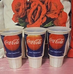 COCA COLA OPEN HAPPINESS 3 CUPS 2011 COLLECTABLE 