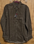 VELVET BROWN ATTRAK COTTON WAY MEN'S SHIRT WITH LONG SLEEVES 