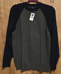 GREEN WITH DARK BLUE FASHION MEN'S SWEATER 