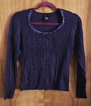 PURPLE SPARKLY NEW YORK &COMPANY WOMEN SWEATER 