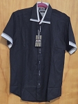 MIZUMI COLLEZIONI SLIM FIT FASHION BLACK MEN'S SHIRT 