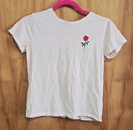 FOREVER 21 WHITE GIRL TOP 