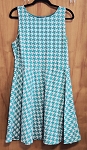 EROW GREEN GEOMETRIC FASHION WOMEN DRESS 