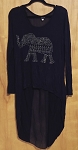 JOYCE LESLIE BLACK WOMEN TOP WITH ELEPHANT 