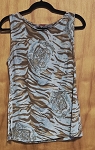 PASHA BLUE WITH TIGER  FASHION WOMEN TOP 